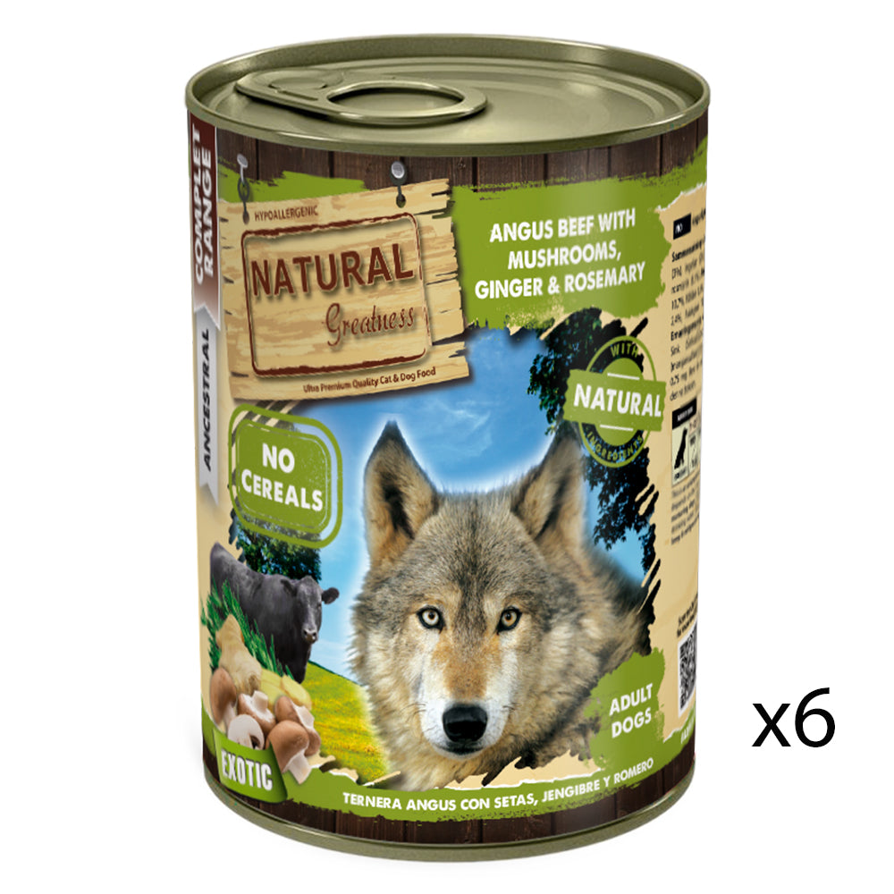 Angus Beef Recipe Hypoallergenic Wet Dog Food - 6x 400g - product image