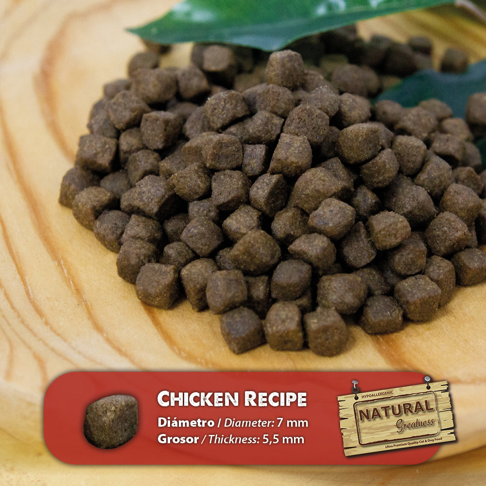 Chicken Recipe Puppy Hypoallergenic Complete Dry Food Natural Greatness - 2kg