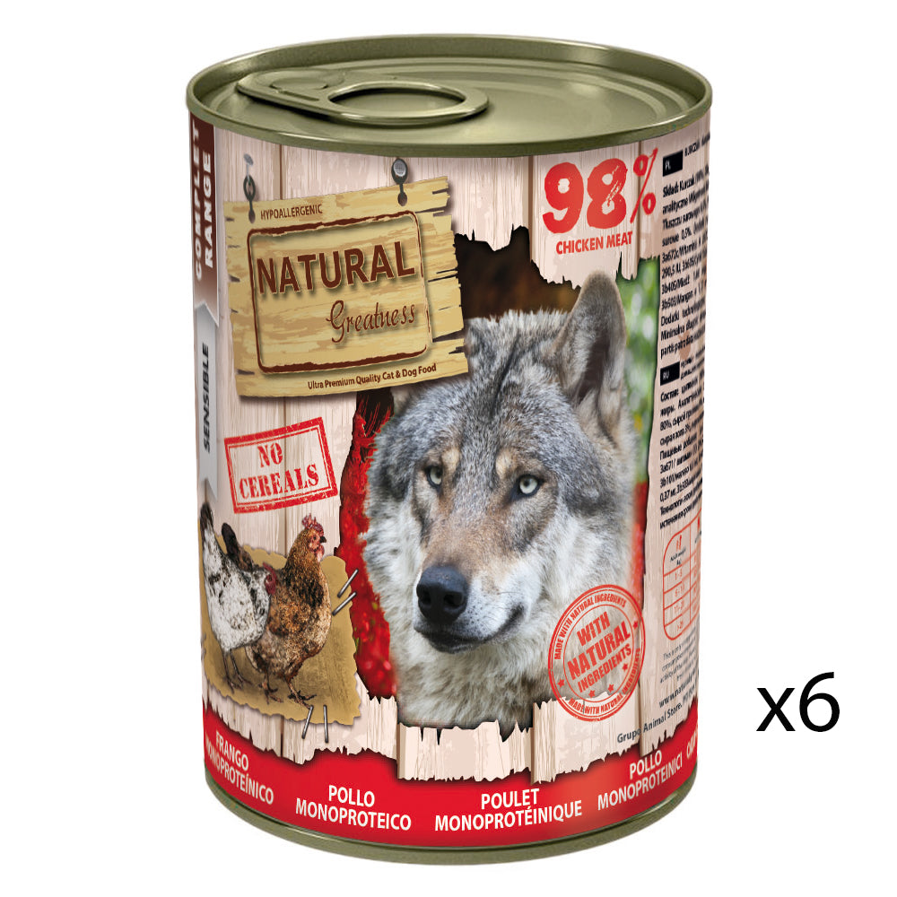 Chicken Recipe Monoprotein Hypoallergenic Wet Dog Food - 6x 400g - product image