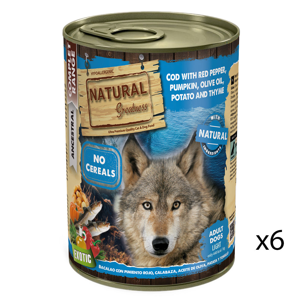 Cod Recipe Hypoallergenic Wet Dog Food - 6x 390g - product image