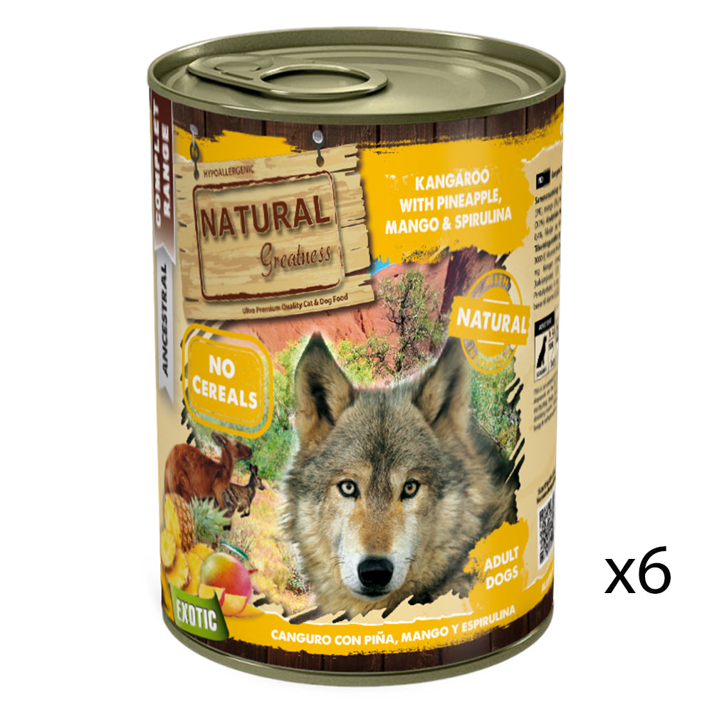 Kangaroo Recipe Hypoallergenic Wet Dog Food - 6x 400g - product image