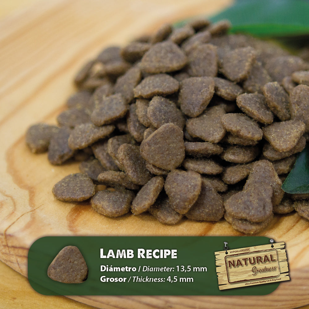 Lamb Recipe Sensitive Digestion Hypoallergenic Complete Dry Dog Food Natural Greatness  - 10kg