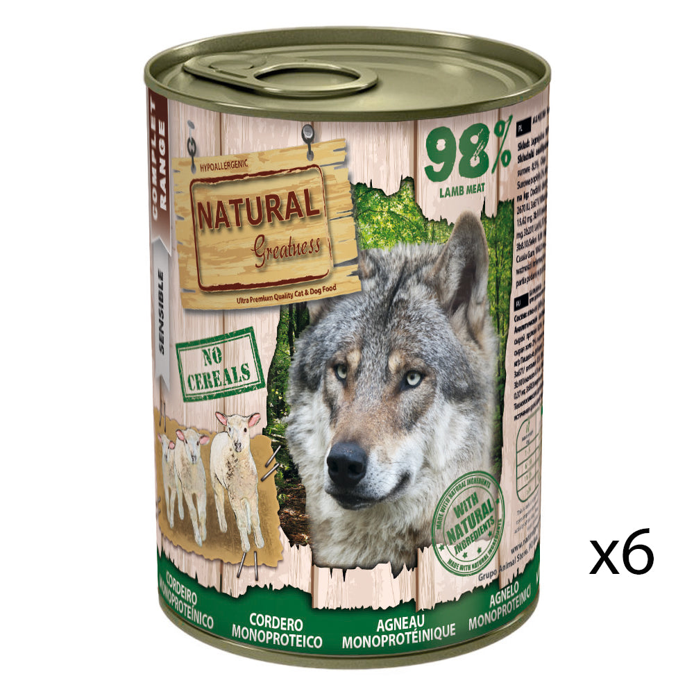Lamb Recipe Monoprotein Hypoallergenic Wet Dog Food - 6x 400g - product image