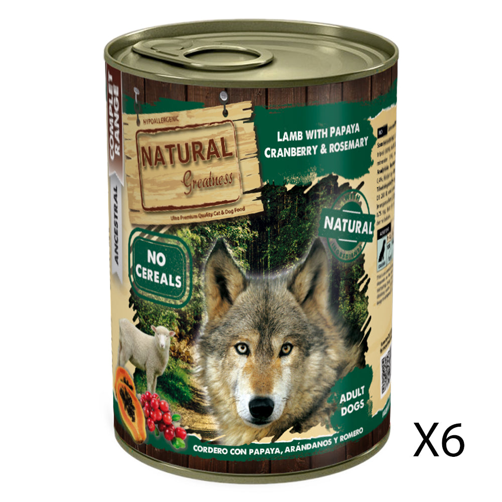 Lamb Adult Dogs Recipe Hypoallergenic Wet Dog Food - 6x 400g - product image