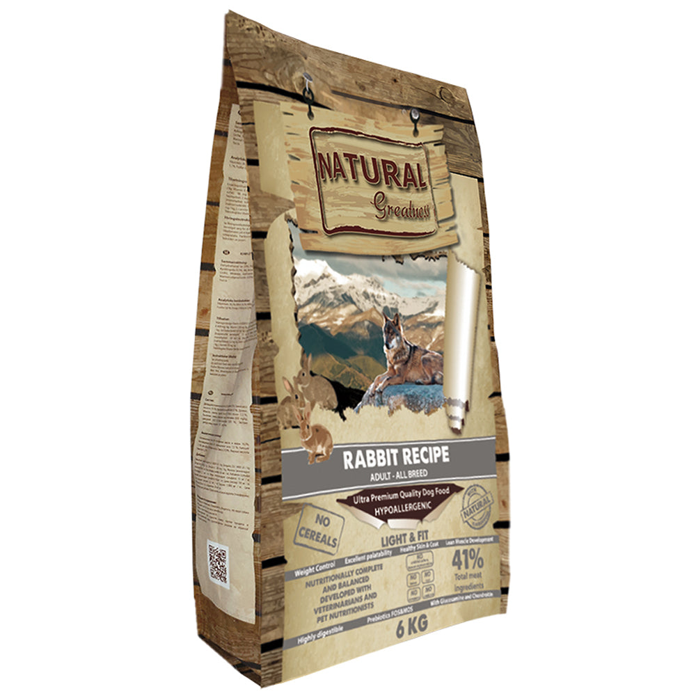 Rabbit Light & Fit Monoprotein Hypoallergenic Dry Dog Food - 6kg - product image