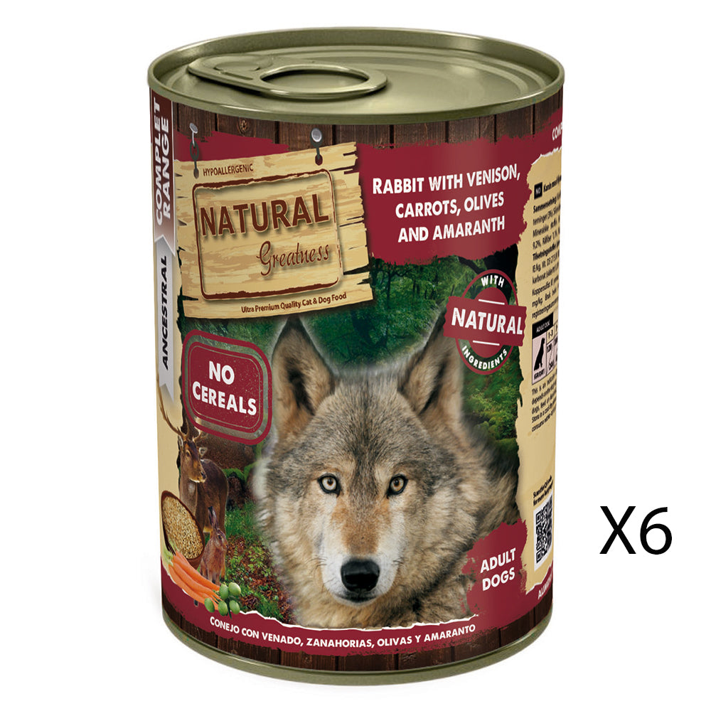 Rabbit Recipe Hypoallergenic Monoprotein Wet Dog Food Adult - 6x 400g - product image