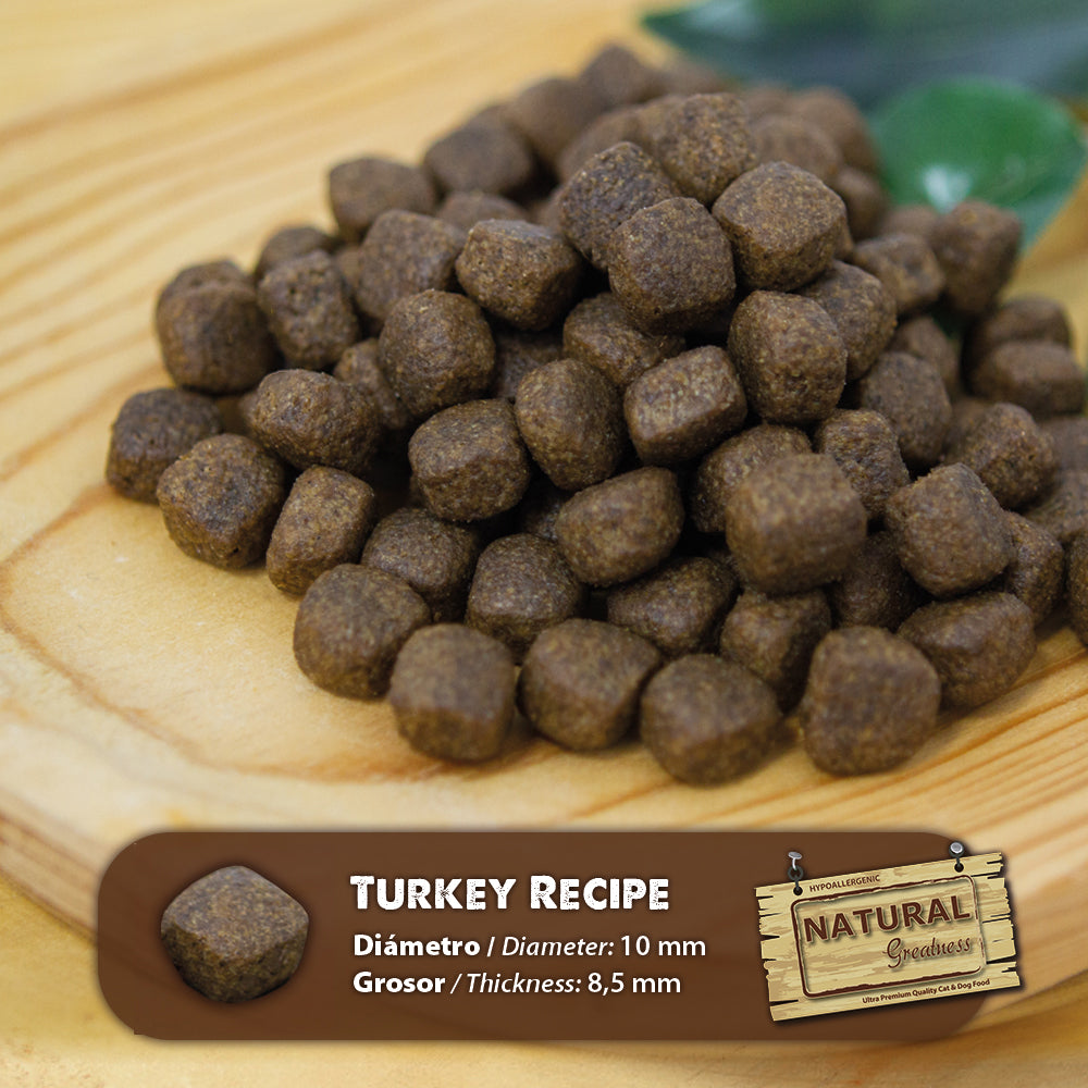 Turkey Recipe Sensitive Digestion Hypoallergenic Complete Dry Dog Food Natural Greatness - 2kg