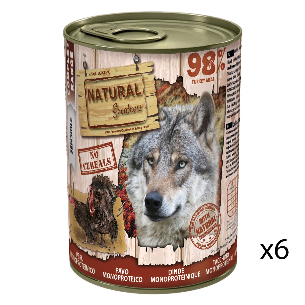 Turkey Recipe Monoprotein Hypoallergenic Wet Dog Food - 6x 400g - product image