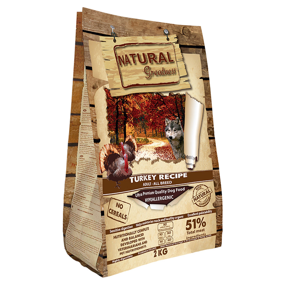 Turkey Recipe Hypoallergenic Dry Dog Food - 2kg - product image