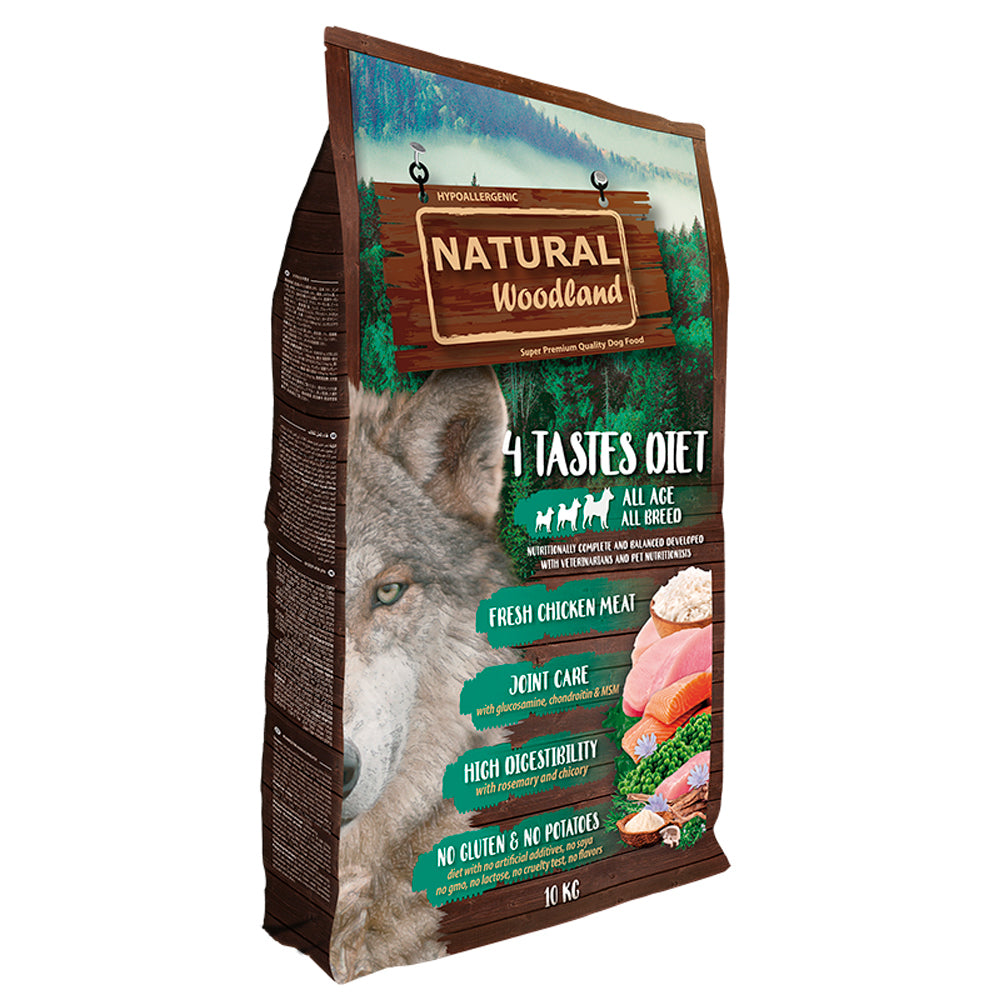 Natural Woodland 4 Tastes Diet Recipe Hypoallergenic Dry Dog Food - 10kg - product image
