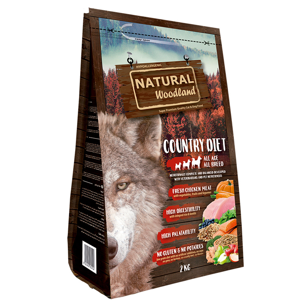 Natural Woodland Country Diet Recipe Hypoallergenic Dry Dog Food - 2kg - product image