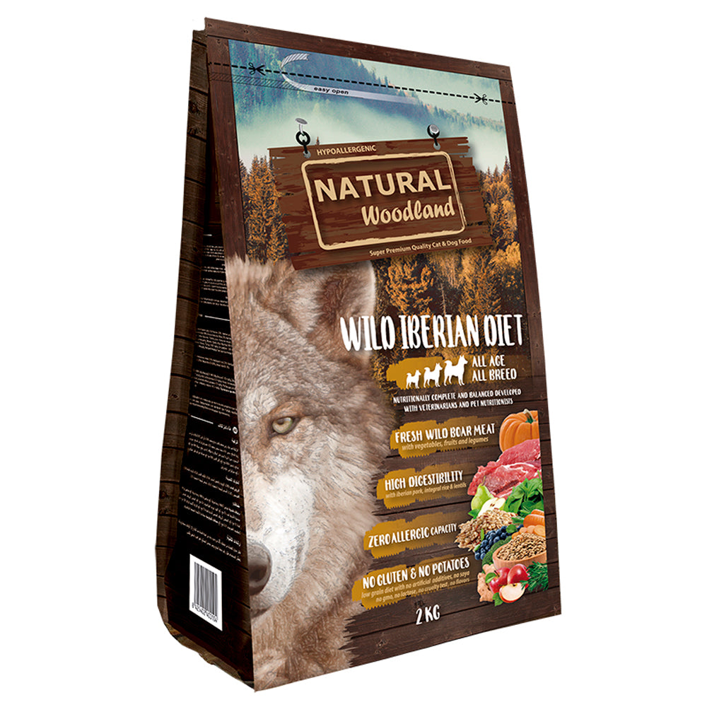 Natural Woodland Wild Iberian Diet Recipe Hypoallergenic Dry Dog Food - 2kg - product image