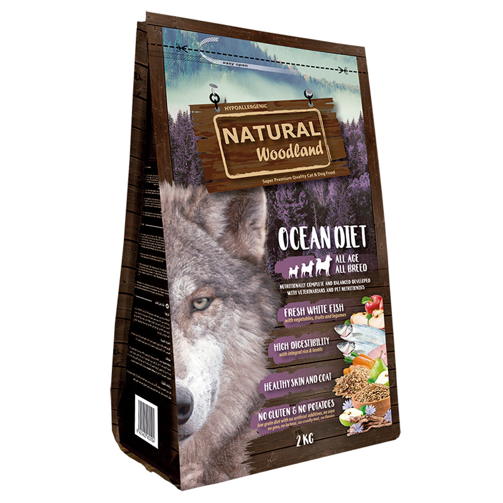 Natural Woodland Ocean Diet Recipe Hypoallergenic Dry Dog Food - 2kg - product image